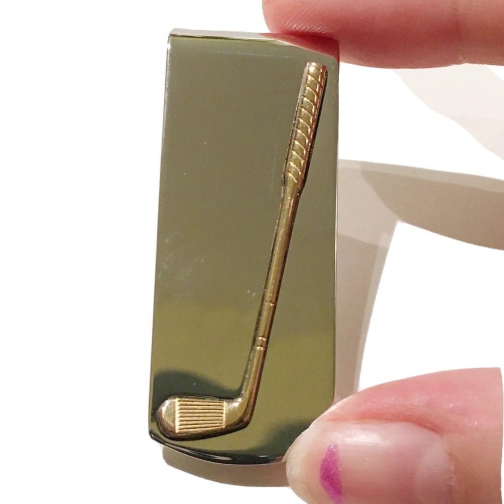 Dolan Bullock DB Sterling Silver Golf Club Money Clip Gold Colour Fathers Day